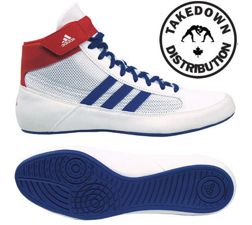 Adidas Shoe Wrestling HVC Kids Youth WHITE RED-BLUE