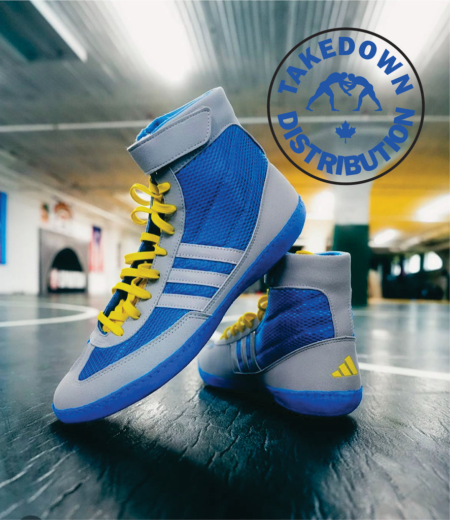 Adidas Shoe Wrestling Combat Speed 4 Royal-Yellow — Takedown Distribution
