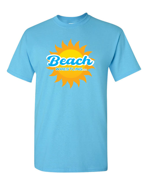 Beach Wrestling Tee Adult Mens SKY