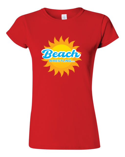 Beach Wrestling Tee Adult Womens Fire