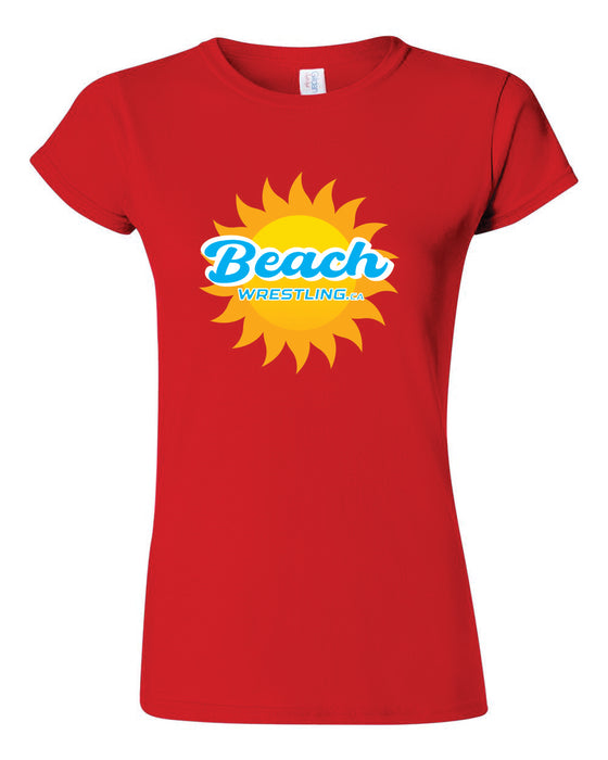 Beach Wrestling Tee Adult Womens Fire