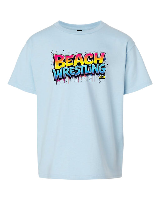 Beach Wrestling Tee Youth Light Blue 2