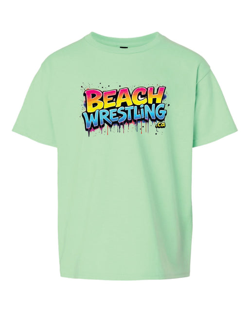 Beach Wrestling Tee Youth Mint 2