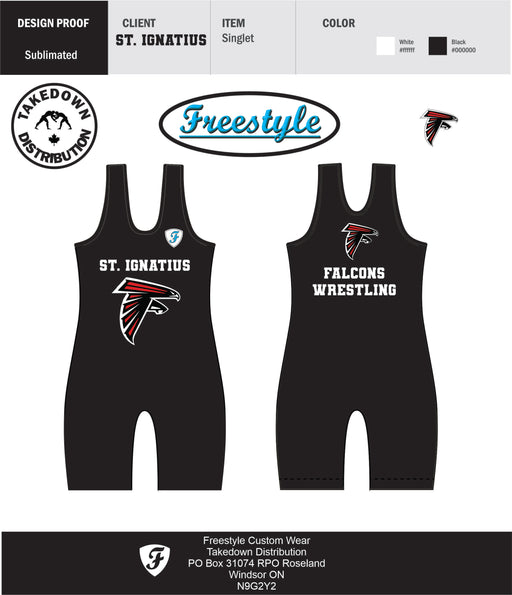 St. Ignatius Falcons Team Wrestling Singlet