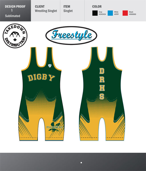 Mariners Team Wrestling Singlet