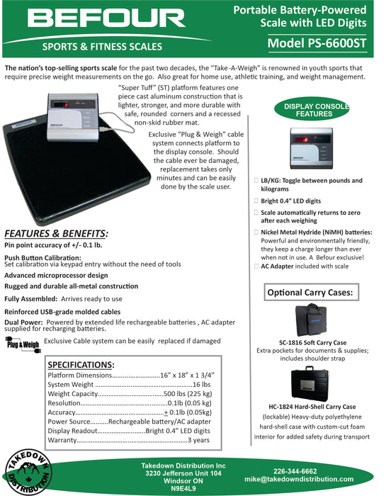 Befour Sports Digital Weigh Scale