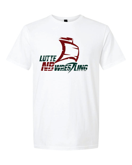 NB Wrestling Soft Style Adult Tee Mens Cut White