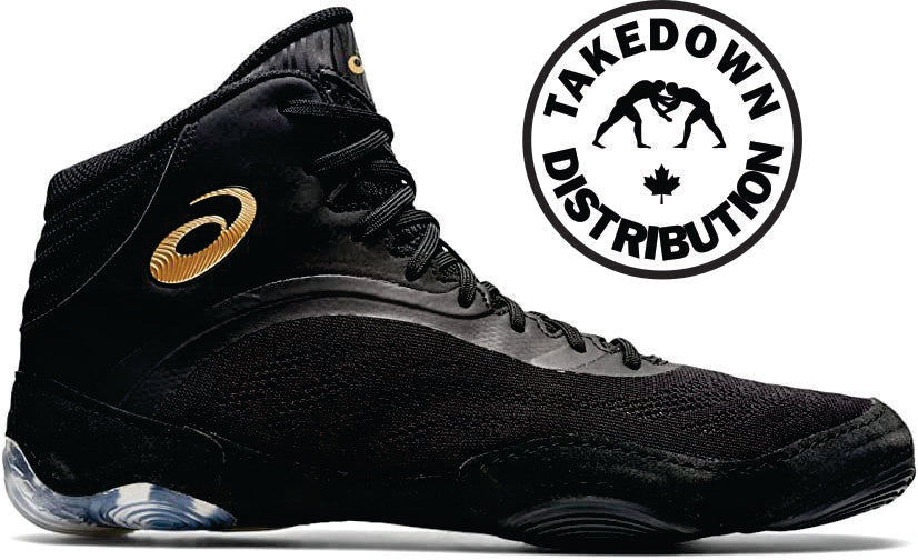 All Black Asics Wrestling Shoes Asics MATCONTROL Wrestling Shoes