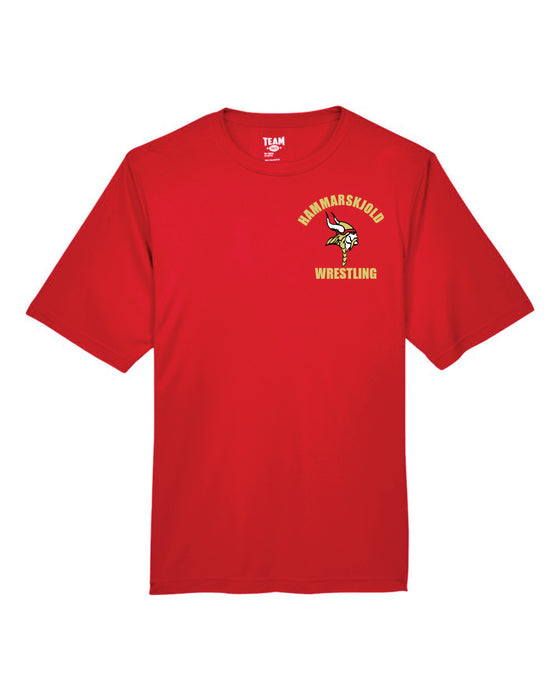 Hammarskjold Wrestling Club Polyester Tee Youth and Adult red