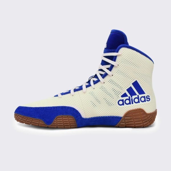 Adidas Shoe Wrestling Tech Fall 2.0 White -Royal Stripes Takedown Distribution Adidas Shoe Wrestling Tech Fall 2.0 White -Royal Stripes Takedown Distribution