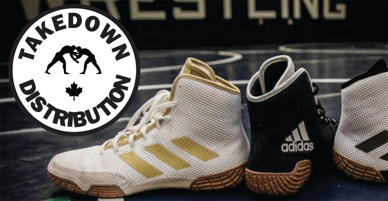 Adidas Shoe Wrestling Tech Fall 2.0 White -VegasGold Stripes