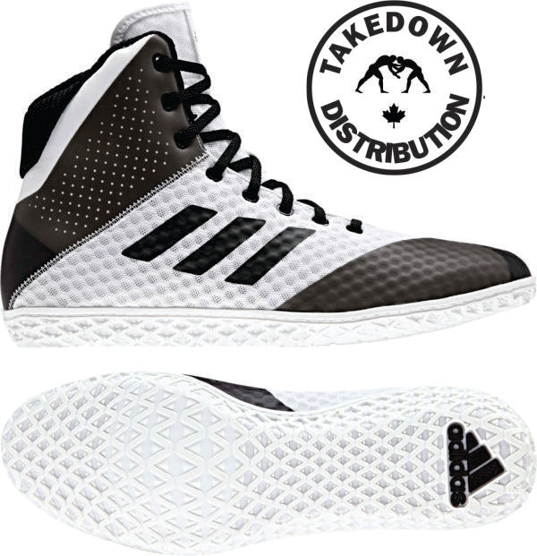 Adidas Shoe Wrestling Mat Wizard 4 White / Black CLEARANCE — Takedown  Distribution