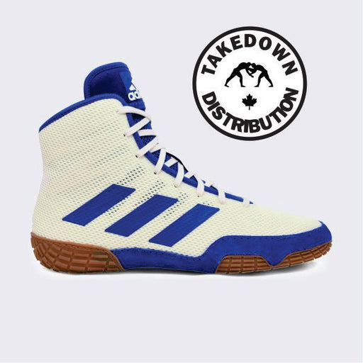 Adidas NEW Adidas Mat Wizard 4 White Red Royal Blue Wrestling Shoes