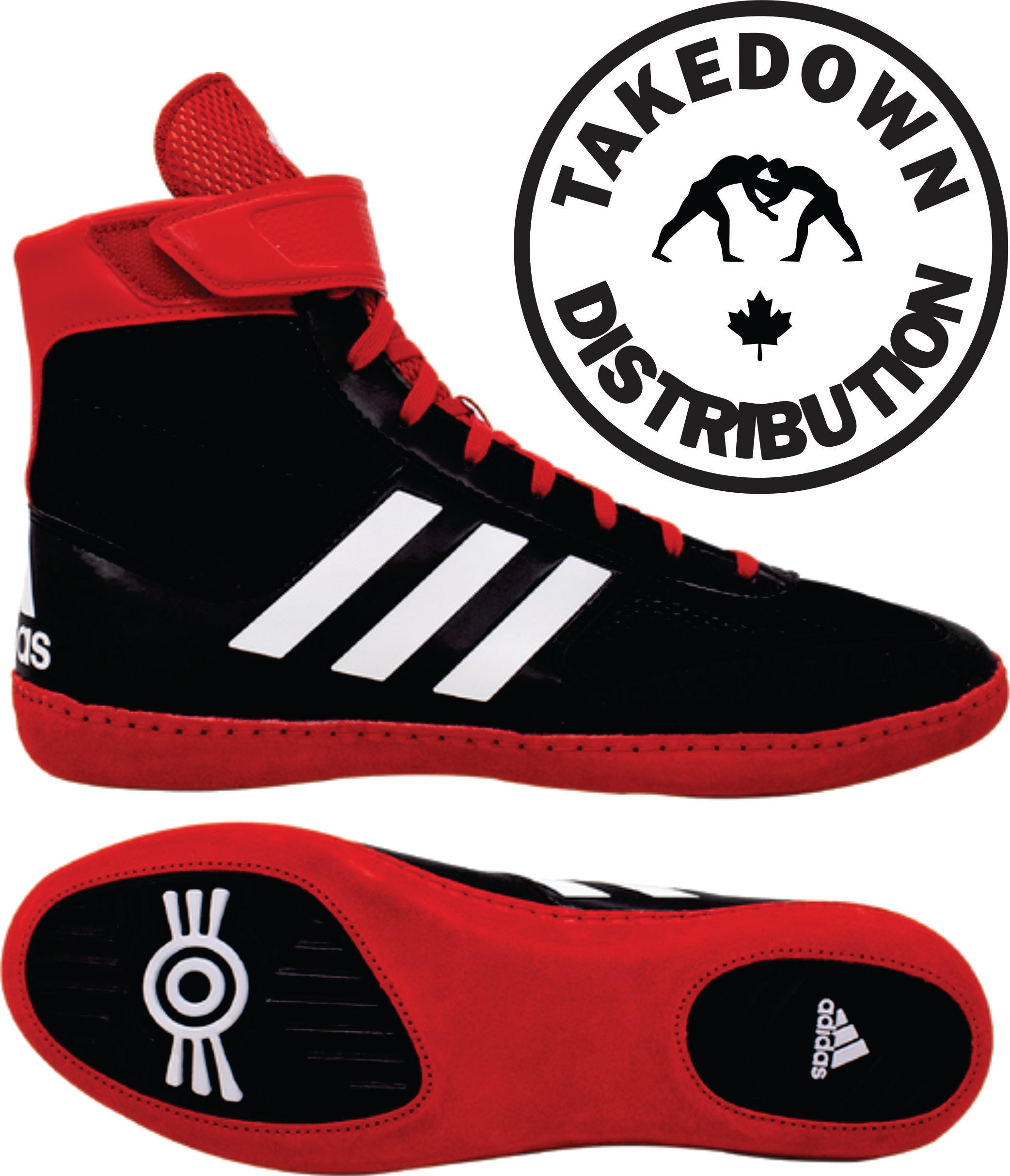 Adidas Shoe Wrestling Combat Speed 5 White -Black-Red