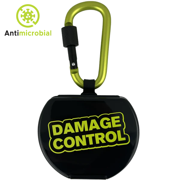 Damage Control Anti Microbial Mouthguard Case with Carabiner Clip