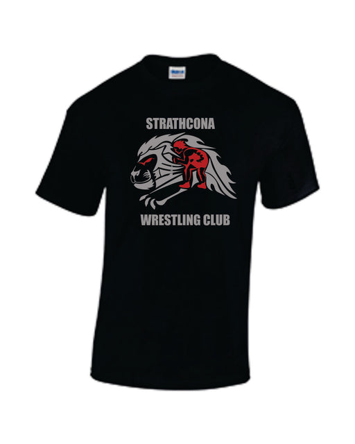 STRATHCONA WRESTLING CLUB Adult and Youth Black Tee