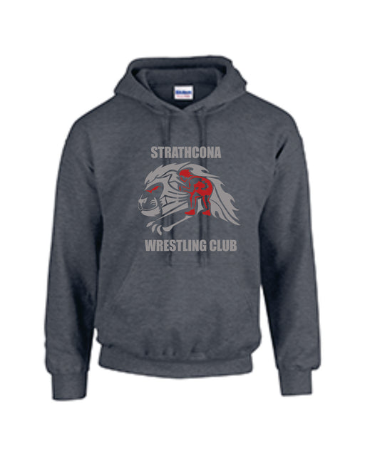 STRATHCONA WRESTLING CLUB Adult and Youth Hoodie Heather Gray