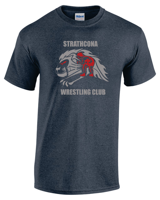 STRATHCONA WRESTLING CLUB Adult and Youth Heather Gray Tee